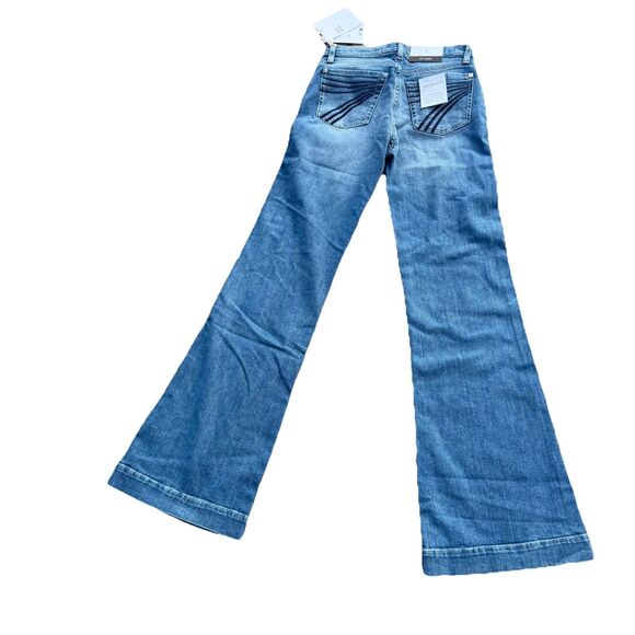 7 FOR ALL MANKIND Slim Illusion Tailorless Dojo Jeans Women's Size 25 NWT $238 - Picture 6 of 8